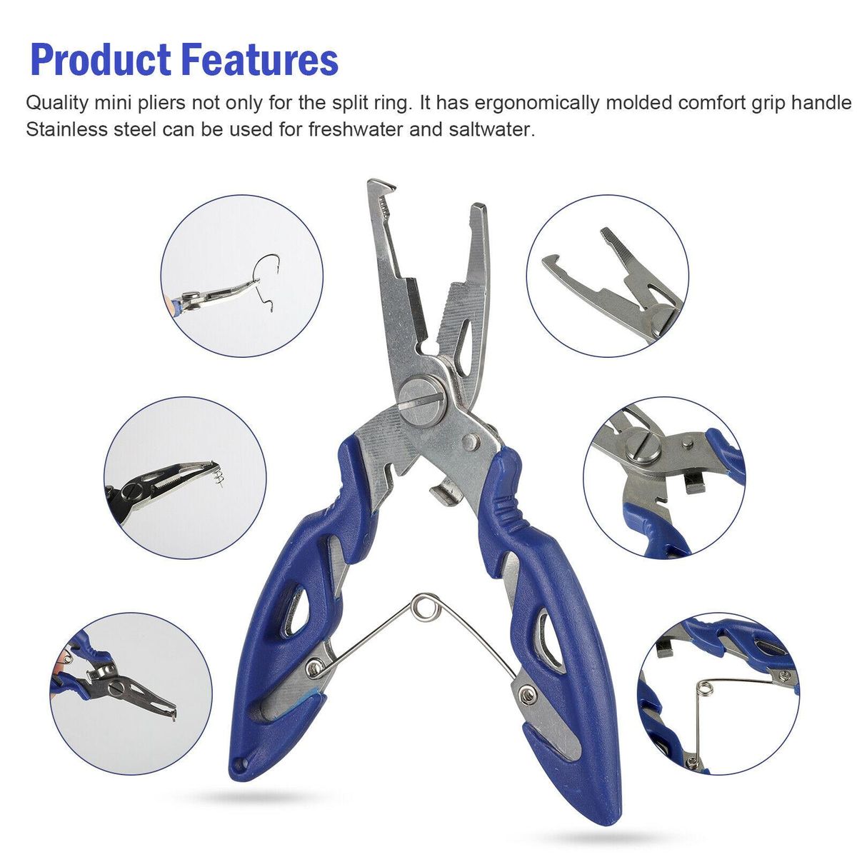 200x  Split Rings 5/6/7/8/9mm With Storage Box &  Pliers