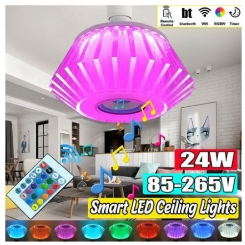 24w Crystal Music Bulb Ceiling Light Led Home Lighting White
