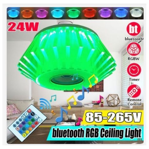 24w Crystal Music Bulb Ceiling Light Led Home Lighting White