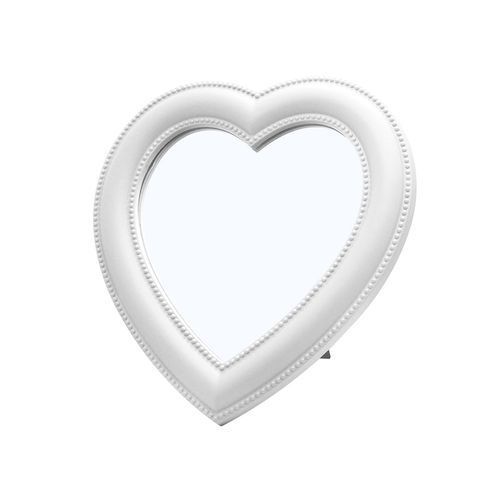 Web Celebrity Cosmetic Mirror Decorative Mirror Girl Heart Student Dormitory Mirror Portable Home Small Compact Mirror White