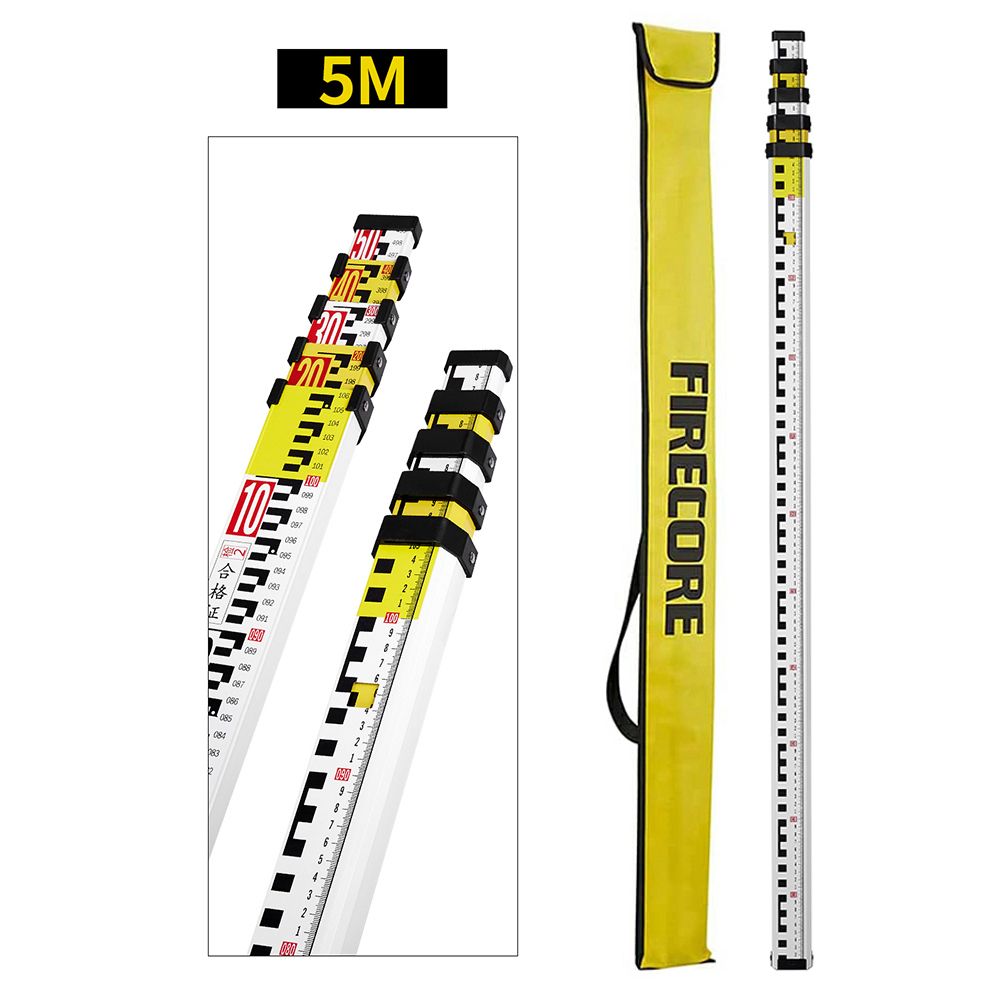 Aluminum Alloy Level Ruler 3M/5M High Precision Tower Ruler For Rotary Laser/Automatic Optical Level (FLR300A/FLR500A)-5M