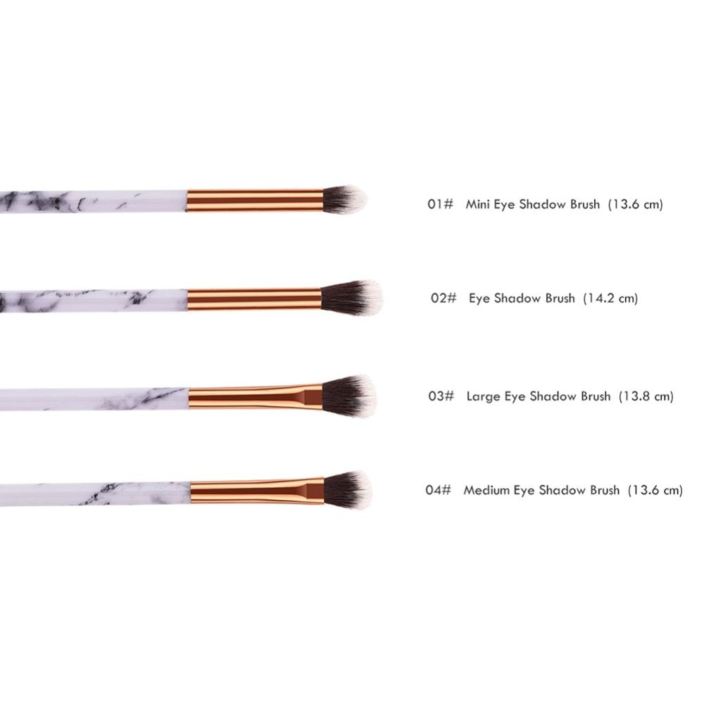 Marble Texture Makeup Brush Set Make Up Brushes Eyebrow Eye Brow Shadow Liner Lip Fan Beauty Cosmetic Tools 10pcs