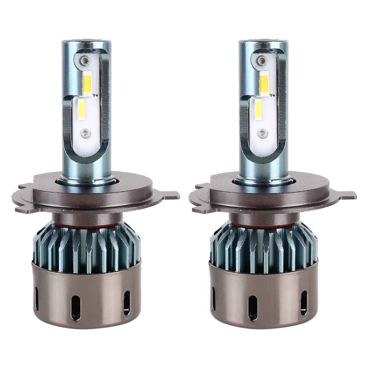 1 Pair H4 Car LED SMD-1860 Tricolor Headlight