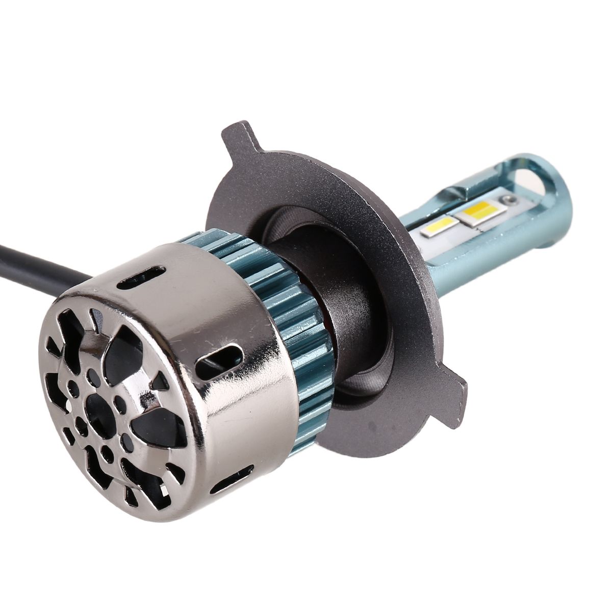 1 Pair H4 Car LED SMD-1860 Tricolor Headlight