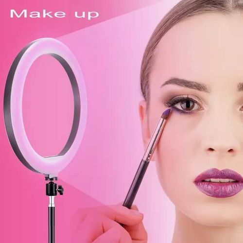 RGB 14 Inches Multi-color Ring Light With Stand 35.5CM+3 Phone Holders