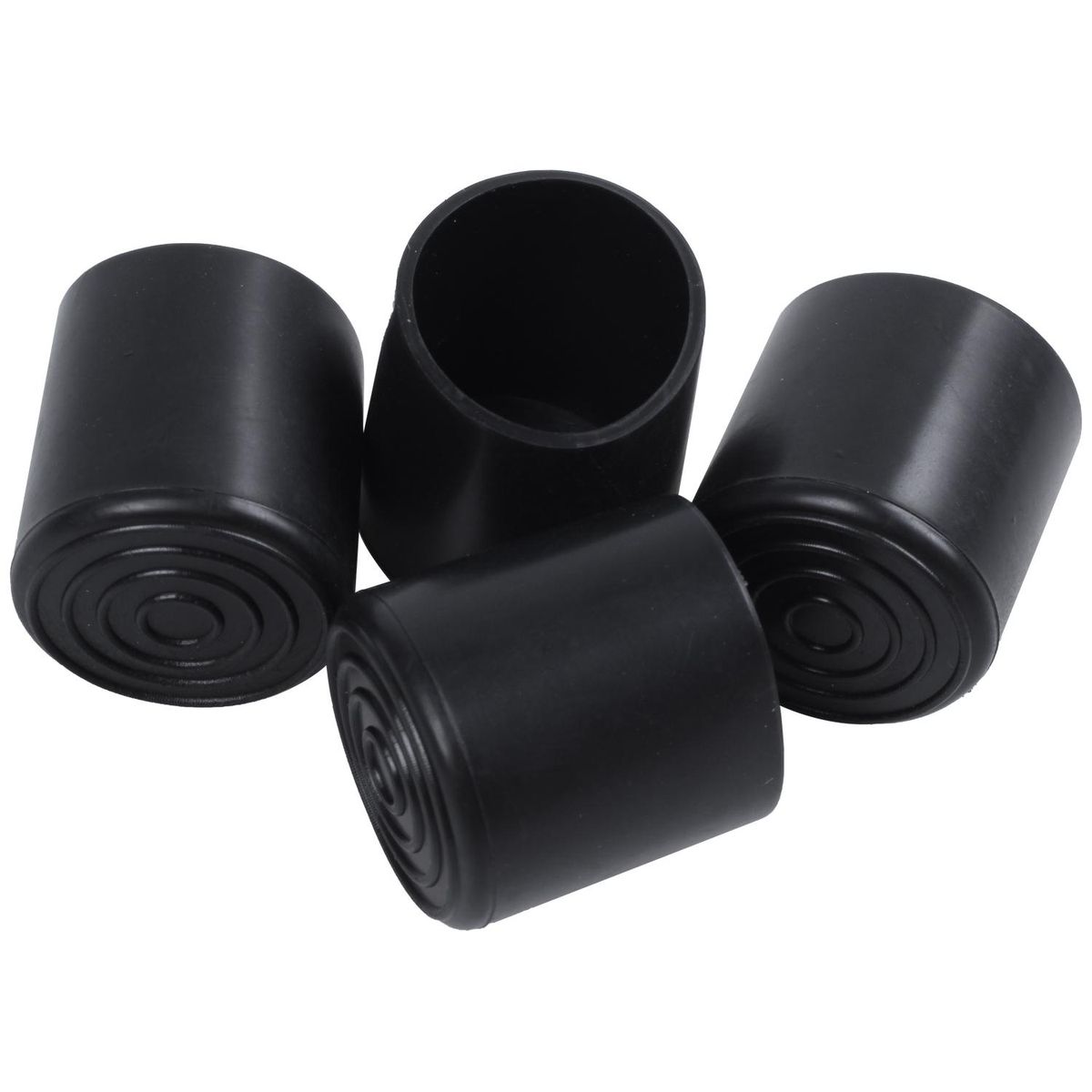Rubber Furniture Crutch Feet Stool Chair Leg Tip Pad 4Pcs Black
