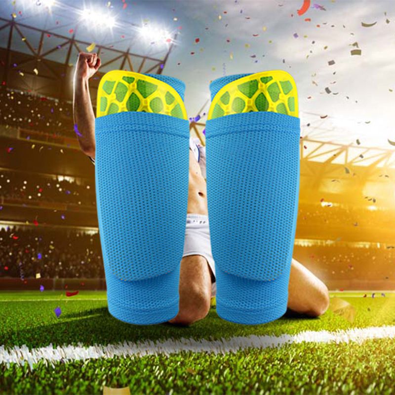 Soccer Football Support Socks Nylon Leg Covers Shinbone Protector With Pocket Footbalear-Black