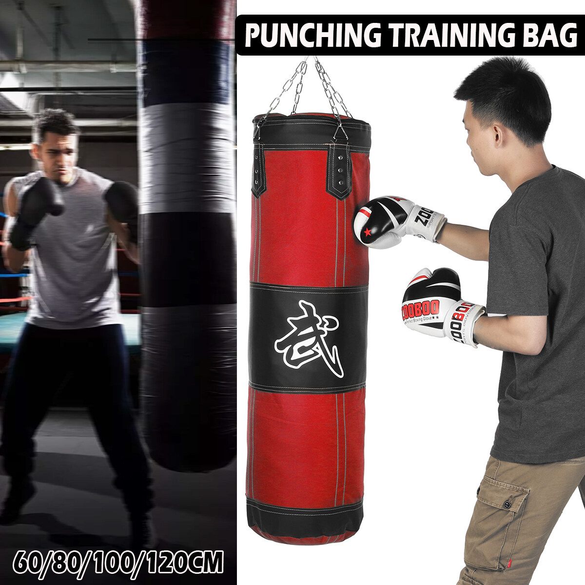 MMA Karate Boxing Heavy Duty Punching Training Bag With Chain 120cm