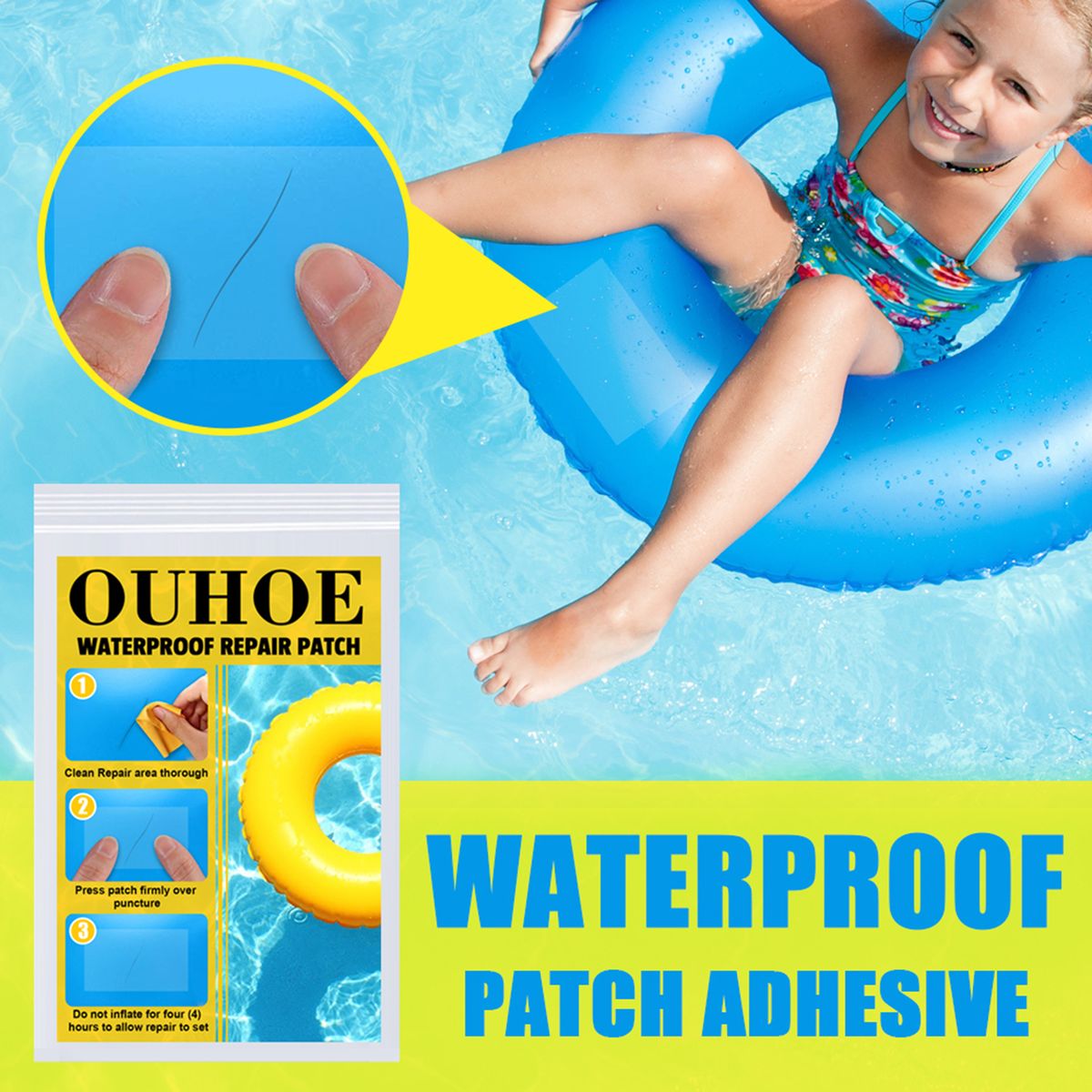 OUHOE 10Pcs Waterproof Leakproof Repair Patch Cuttable
