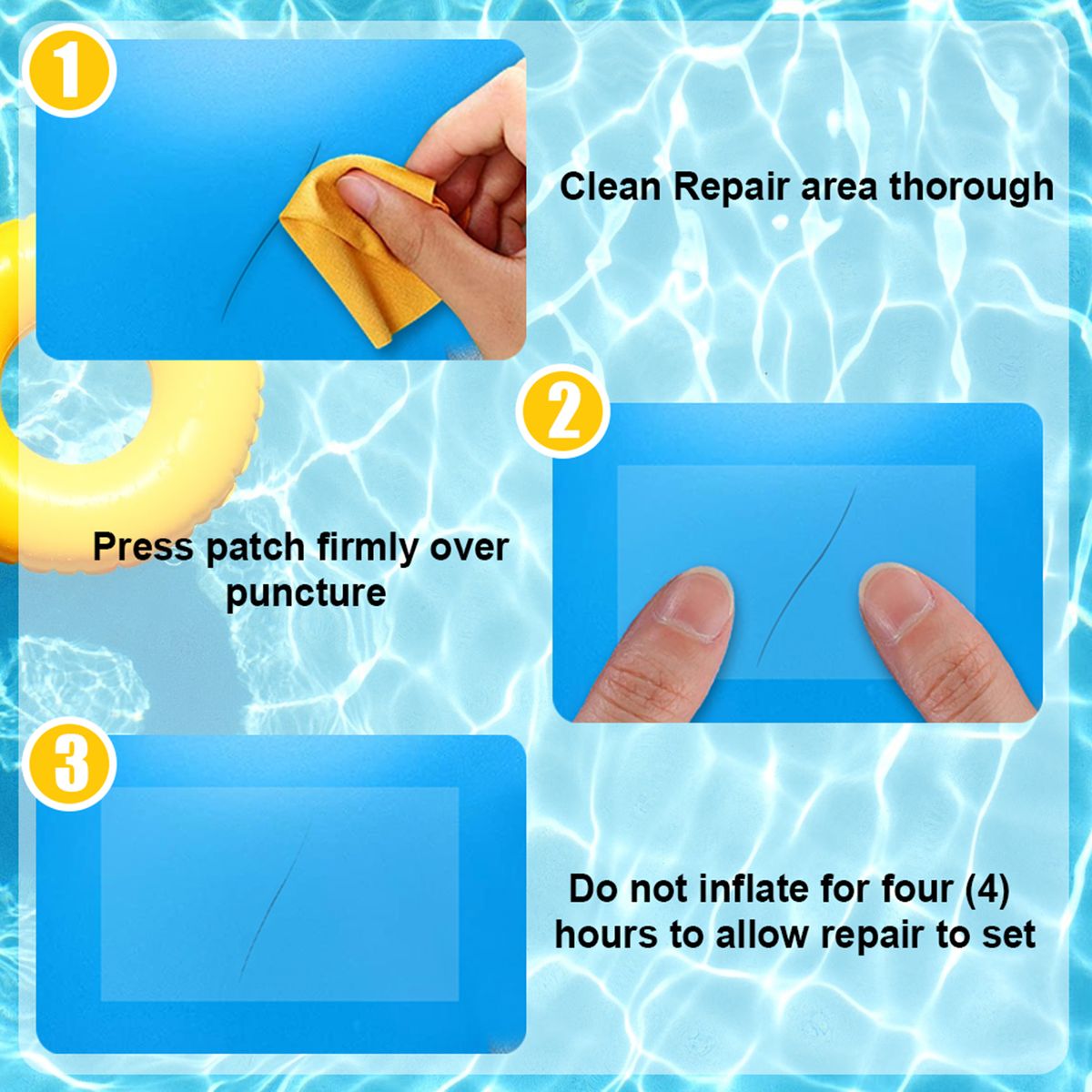 OUHOE 10Pcs Waterproof Leakproof Repair Patch Cuttable
