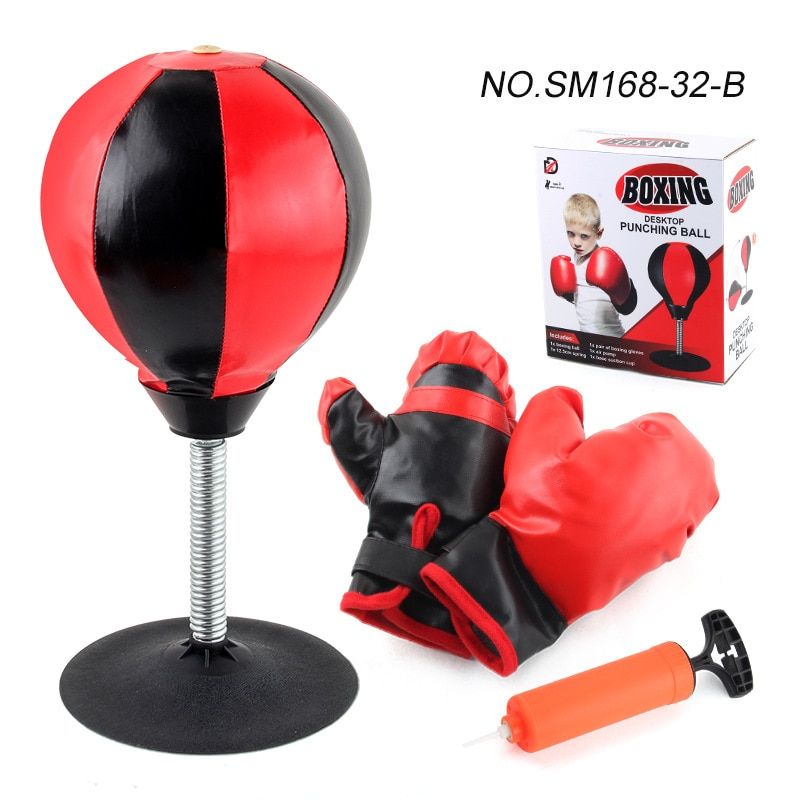 Desktop Punching Bag Gag Gifts - Stress Buster Relief Free Standing Desk Table Boxing Punch Ball