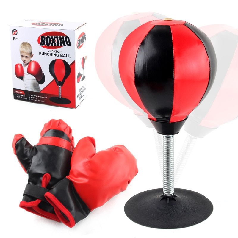 Desktop Punching Bag Gag Gifts - Stress Buster Relief Free Standing Desk Table Boxing Punch Ball