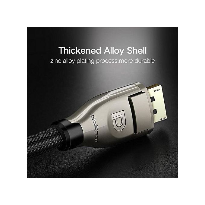 2Meter DisplayPort To DisplayPort Cable, DP 1.2 Male To Male Audio Video Cable With Zinc Alloy Shell, Support 3D 4K 60Hz, 1080P 144Hz For Latest HDTVs, Projectors, Displays, Monitors, PC Graphics By HonTai