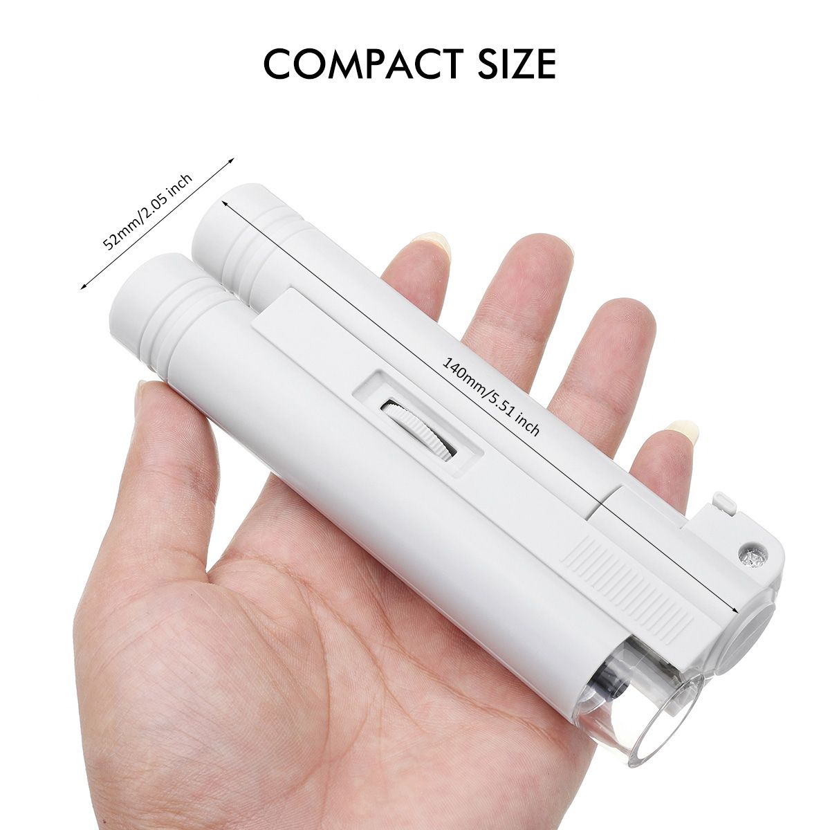 100X/80X/40X Portable Microscope Loupe Reading Magnifier Lens Magnifying Glasses Tool With LED Illuminant 40x