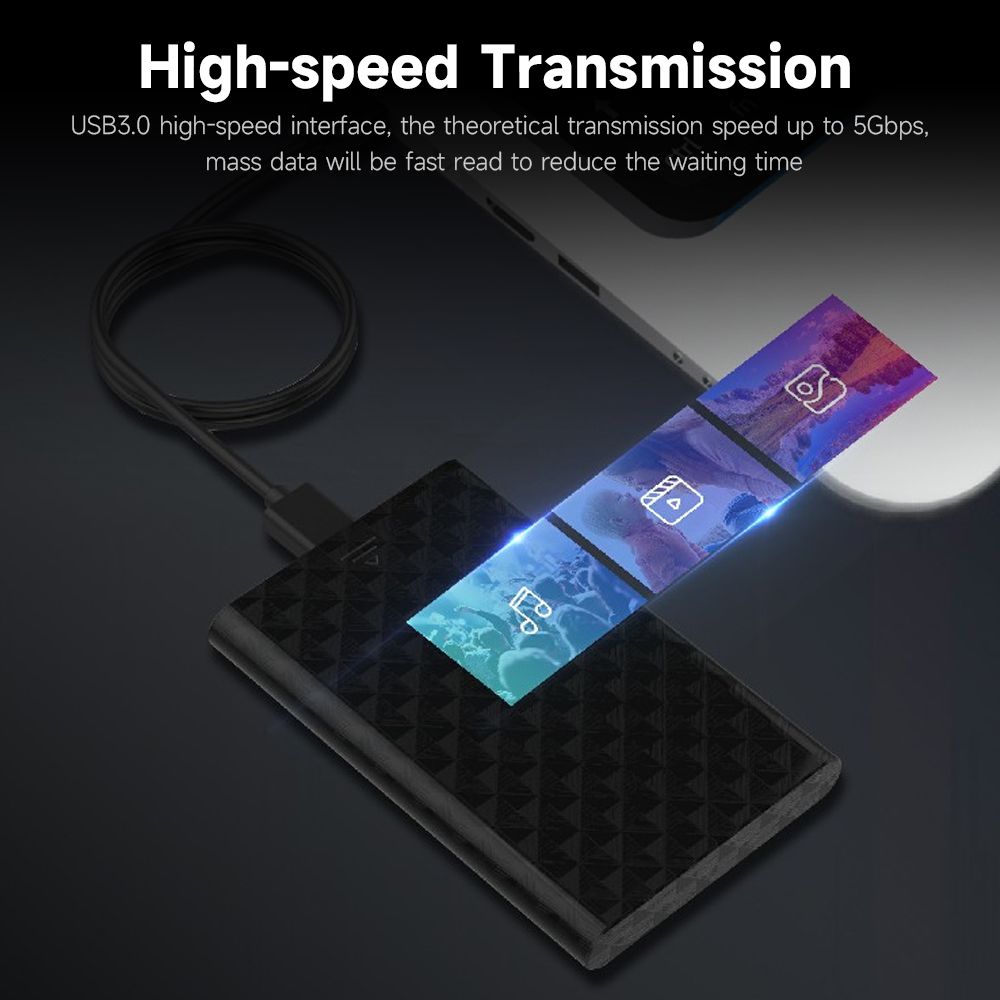 S-02 Hard Disk Case 2.5In USB3.0 SATA External HDD Enclosure