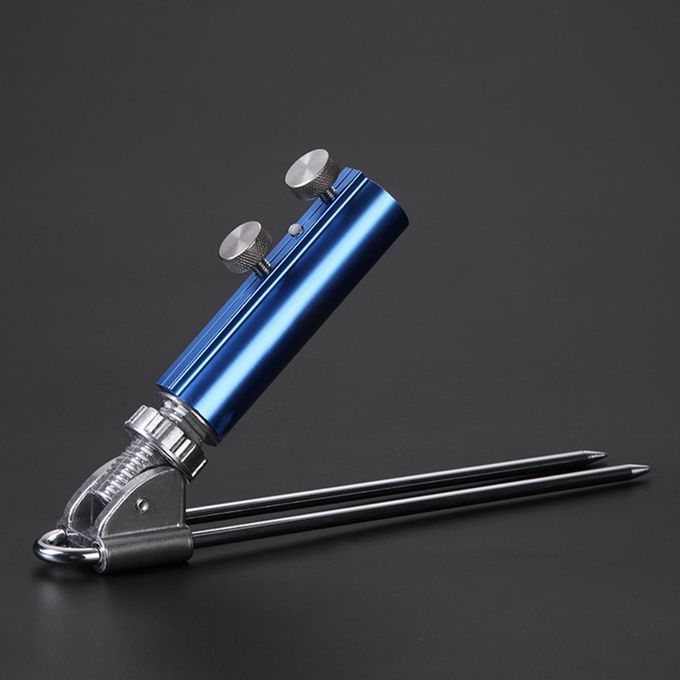 Sturdy Ground Rod Holder Stand Anti-Scratch Fish Pole Blue