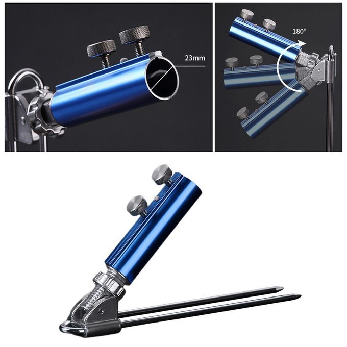 Sturdy Ground Rod Holder Stand Anti-Scratch Fish Pole Blue