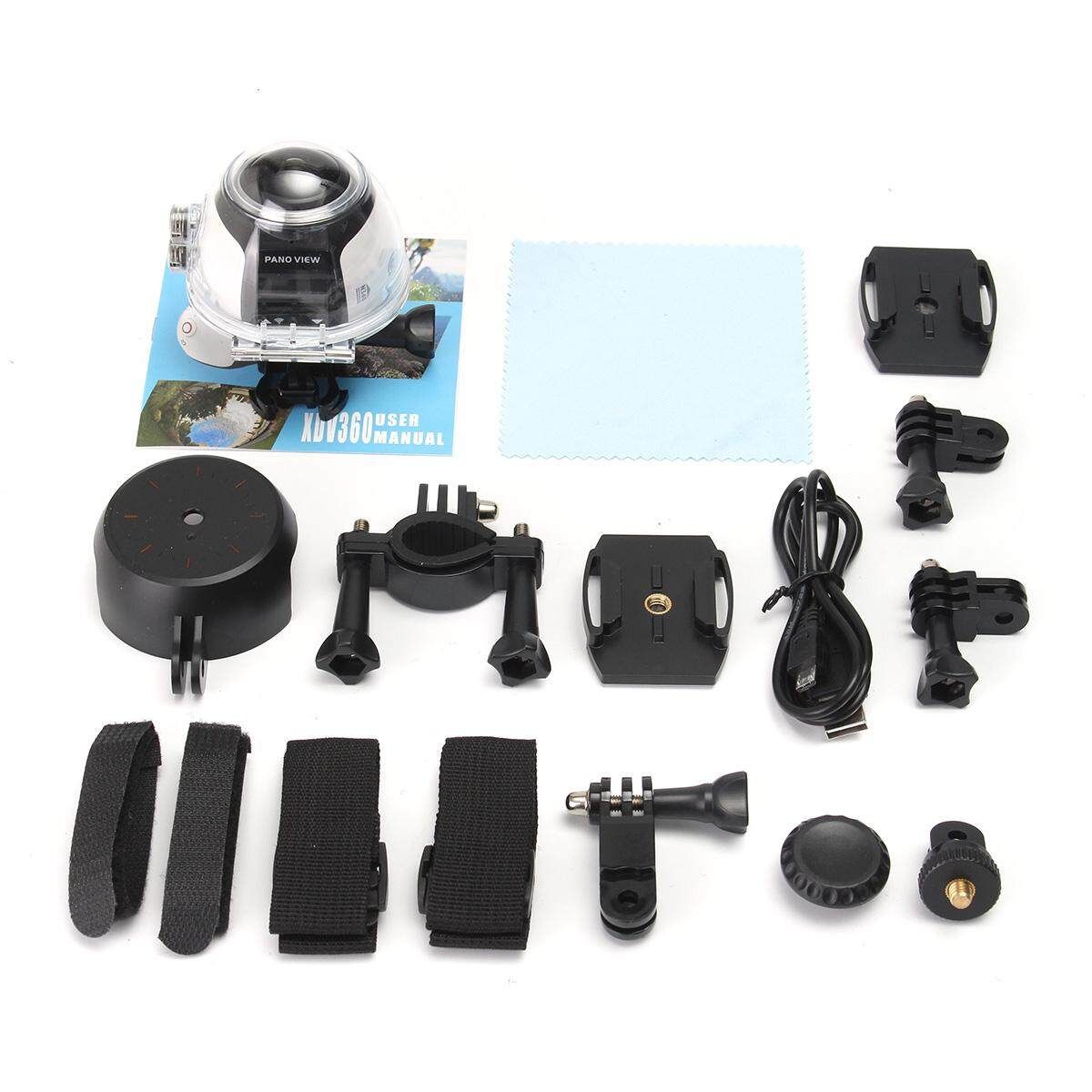 360° Panoramic 4K Ultra HD WiFi 16MP Action Sports Car Bike 3D VR Camera DV DVR