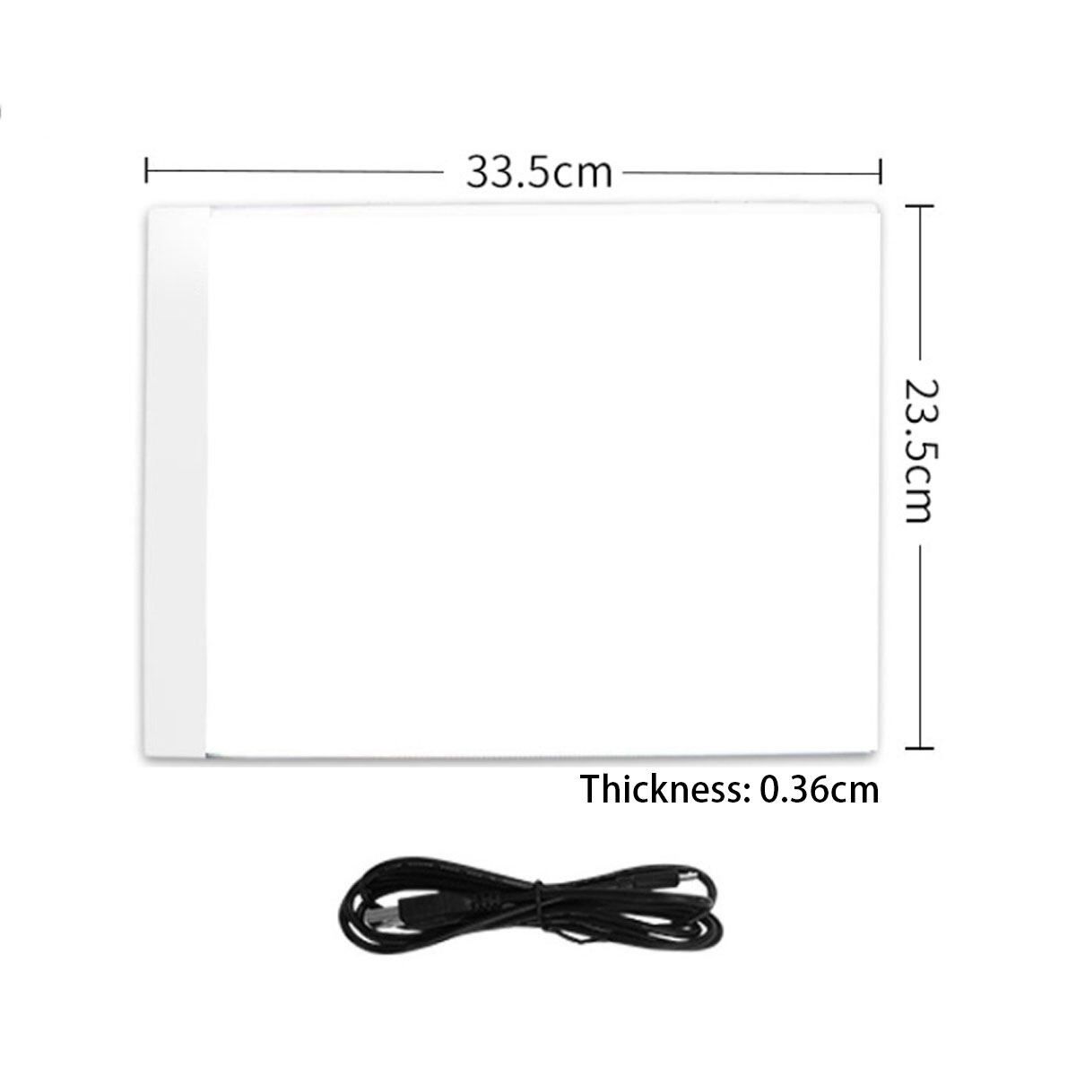 A4 LED Light Box 3-Level Dimming Tracing Board Art Design Drawing Copy Board Tablet Lightbox Diamond With USB Cable