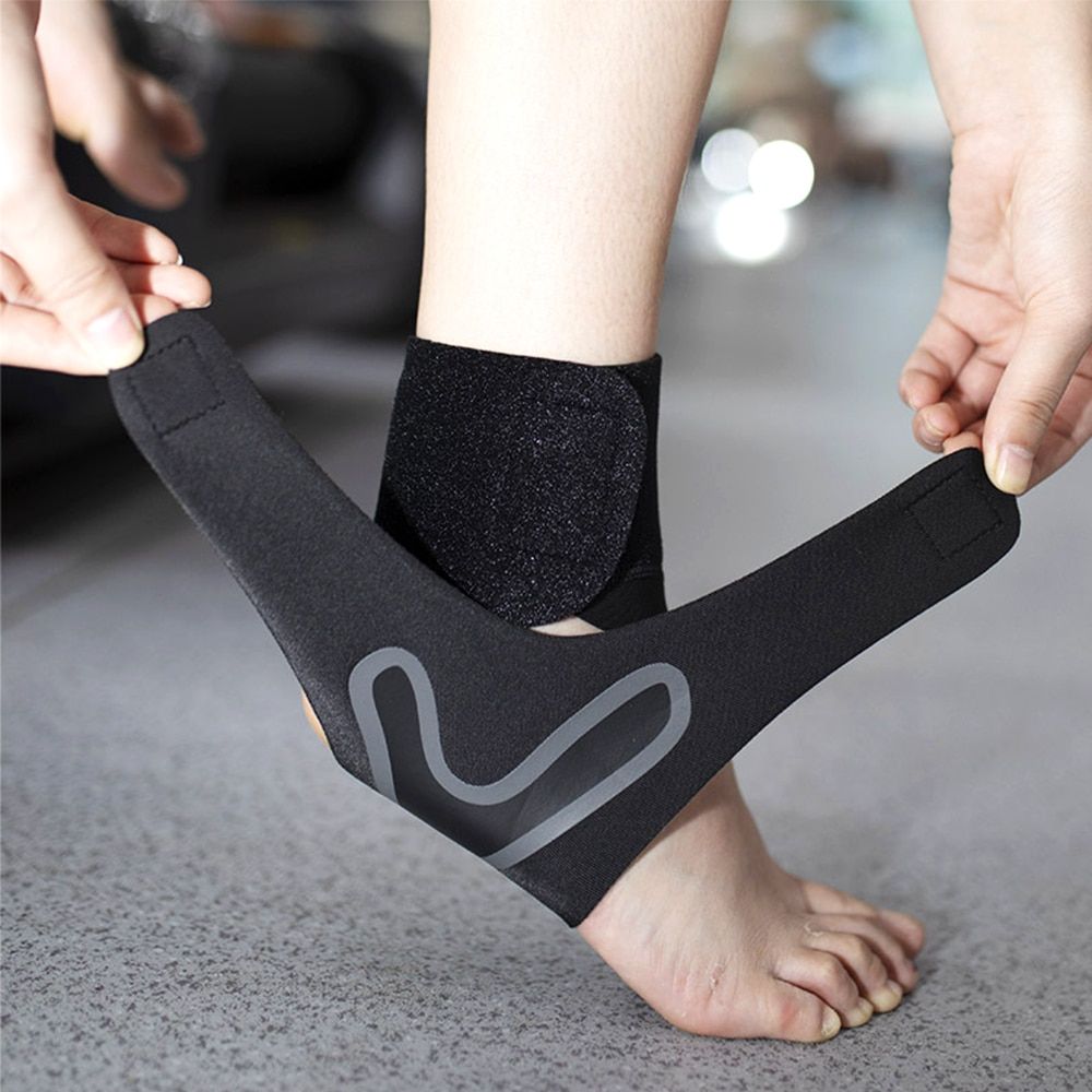 1PC Sports Compression Ankle Support  Ankle Anti-sprain Stabilizer Foot Protection Socks For Running Basketball Football-Right Foot-Green
