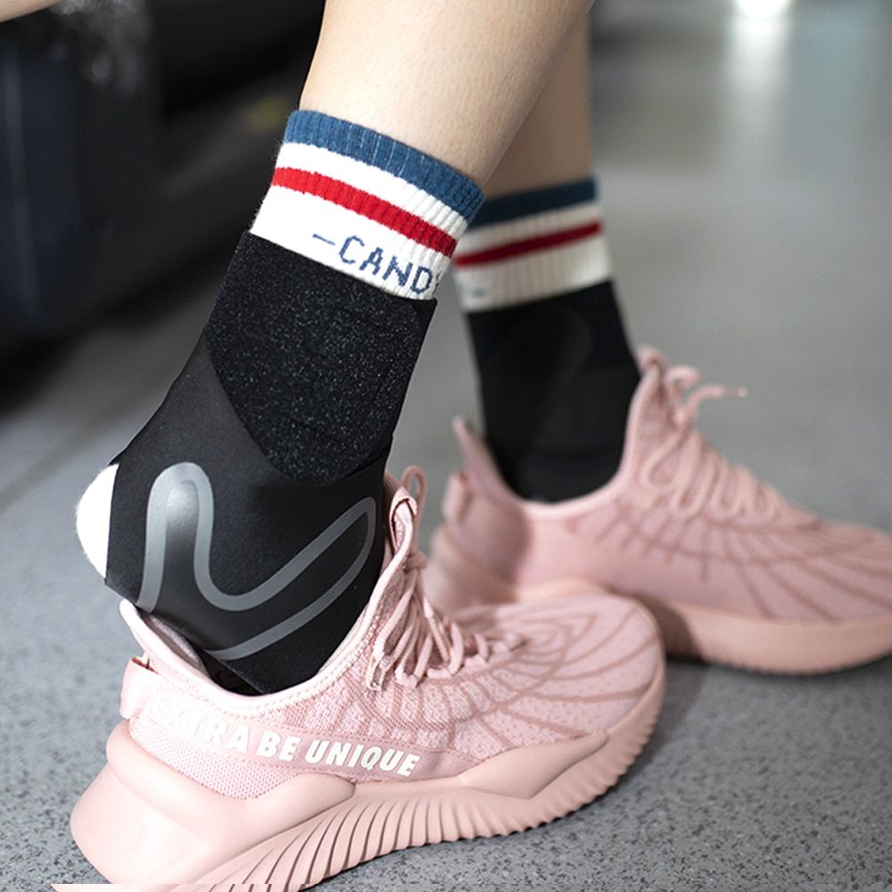 1PC Sports Compression Ankle Support  Ankle Anti-sprain Stabilizer Foot Protection Socks For Running Basketball Football-Right Foot-Green