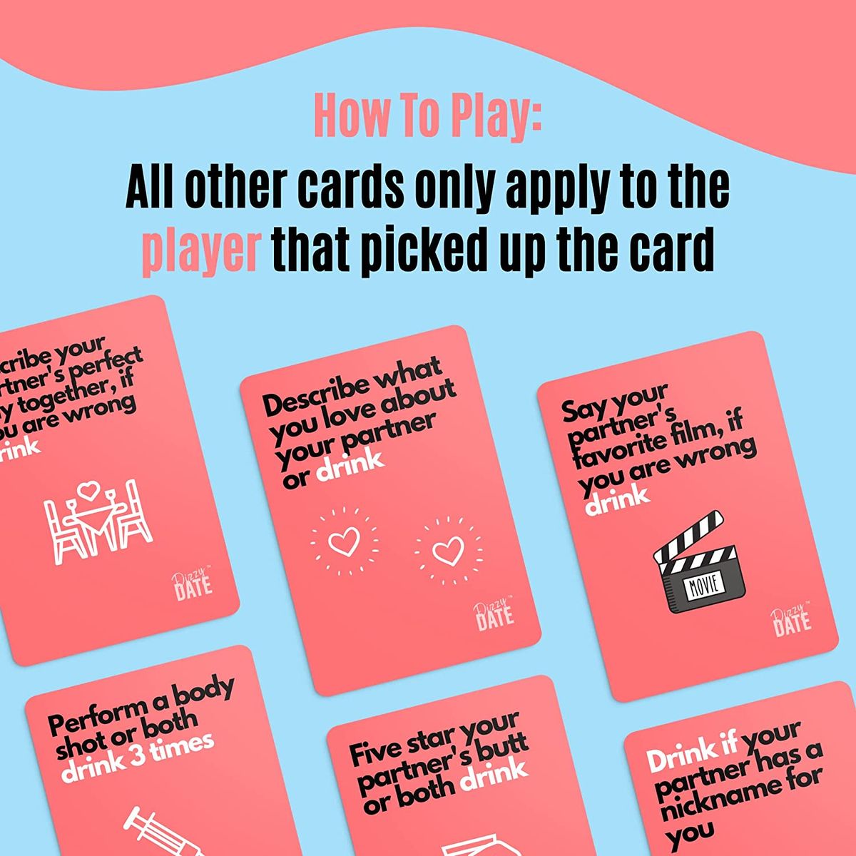 The Drinking Game Card For Couples Dizzy Date Card