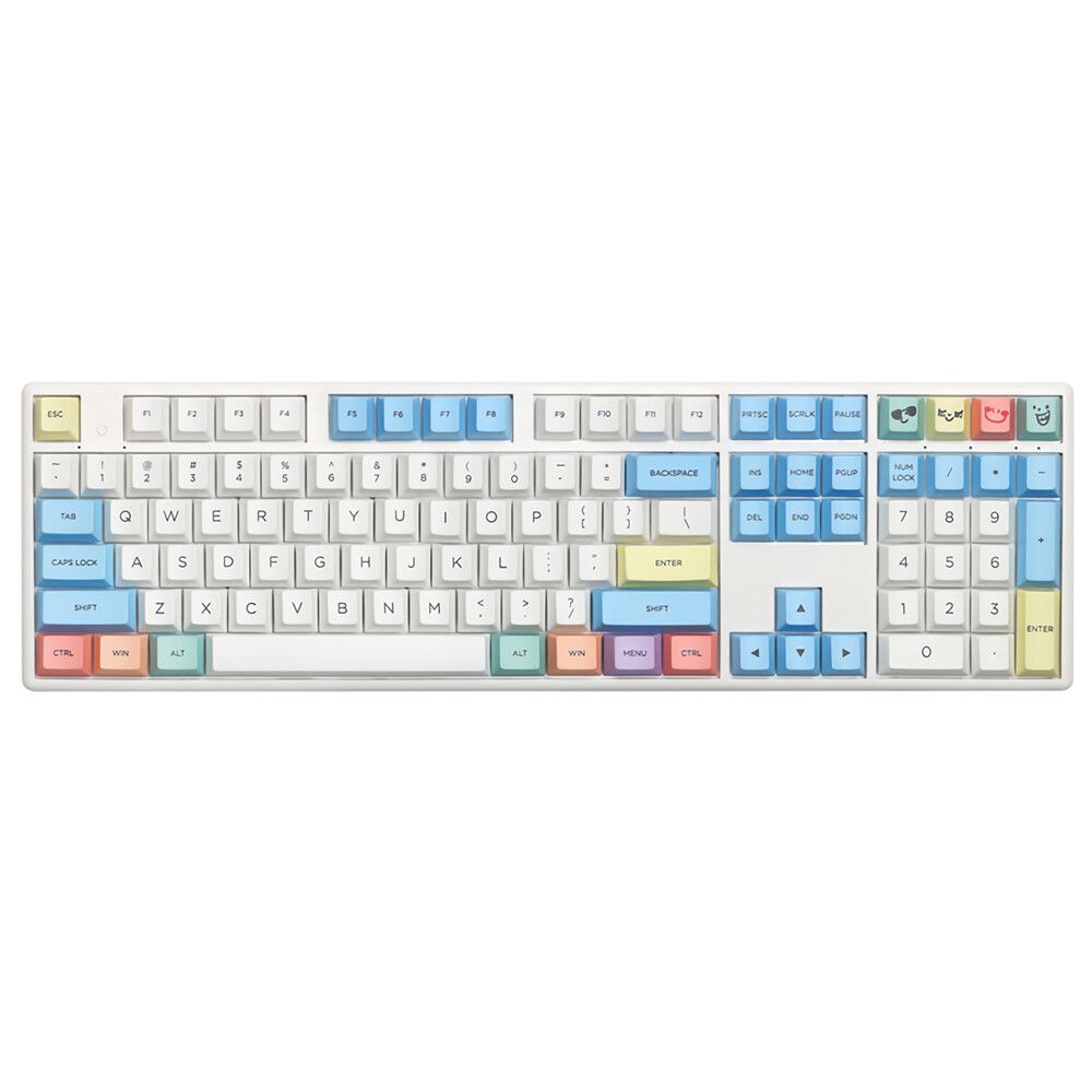 117 Keys Chalk Keycap Set OEM Profile PBT Sublimation Keycaps For 61/64/87/104/108 Keys Mechanical Keyboards