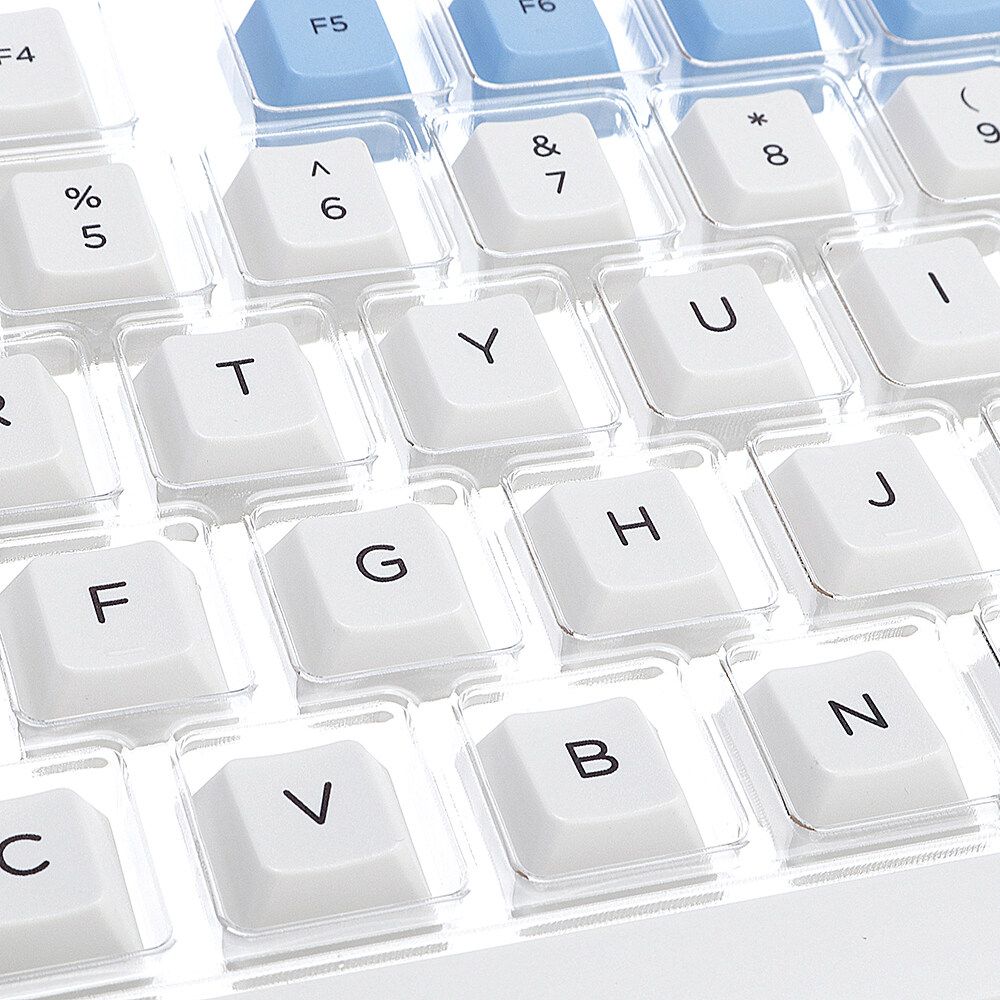 117 Keys Chalk Keycap Set OEM Profile PBT Sublimation Keycaps For 61/64/87/104/108 Keys Mechanical Keyboards