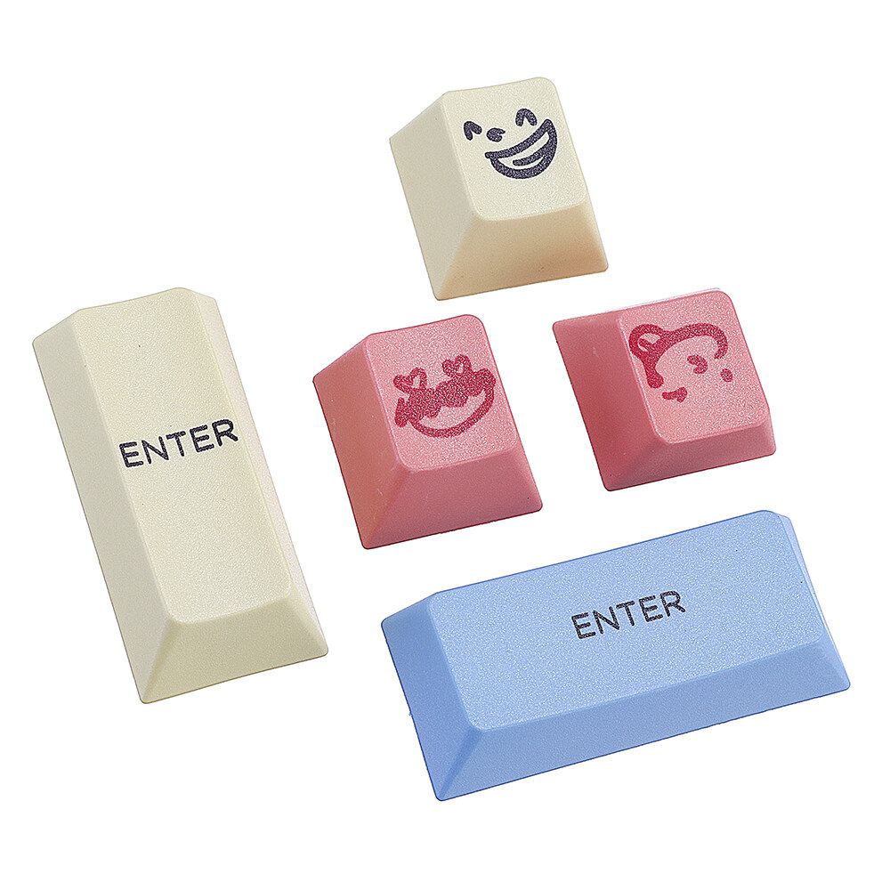 117 Keys Chalk Keycap Set OEM Profile PBT Sublimation Keycaps For 61/64/87/104/108 Keys Mechanical Keyboards