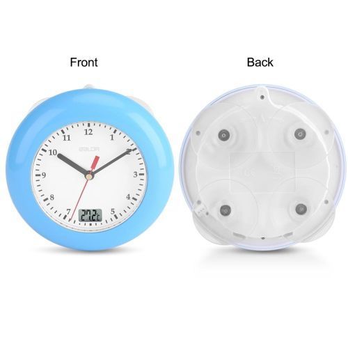 Baldr Temperature Sensor Digital Thermometer Wall Display Suction Cups Hanging Table Desk Analog Waterproof Shower Watch Clock