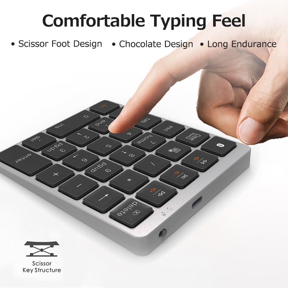 28 Keys Wireless BT Numeric Keyboard Portable