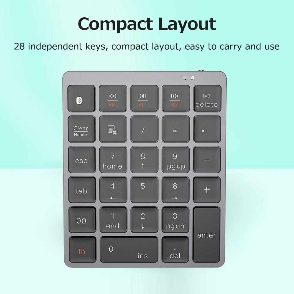 28 Keys Wireless BT Numeric Keyboard Portable
