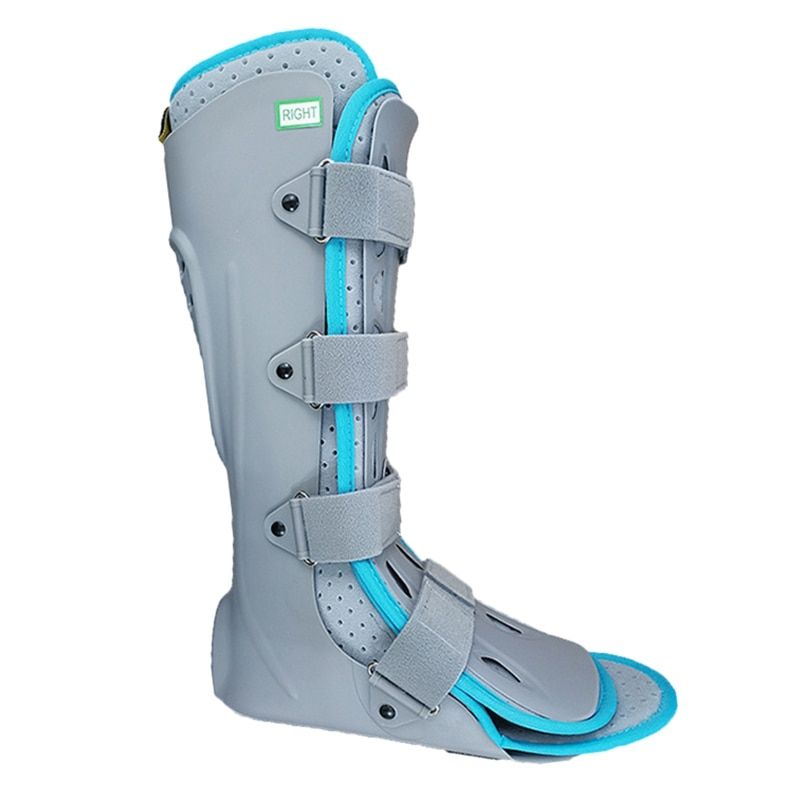 Walking Boot Fracture Boot Ankle Fixation  For Broken Foot Sprained Ankle Fractures Or Achilles Surgery Recovery Gray Blue