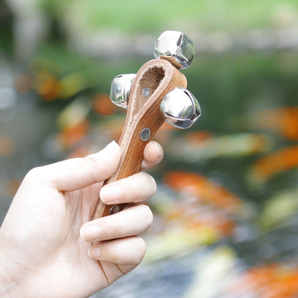 Handle Bell Shaker Handbell Stick Percussion Musical Toy