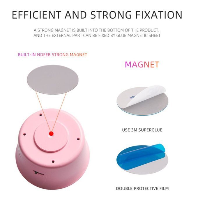 Portable USB  Harging  Omfortable  Ar Ambient   Built-in High-power Battery-pink-55 * 55mm