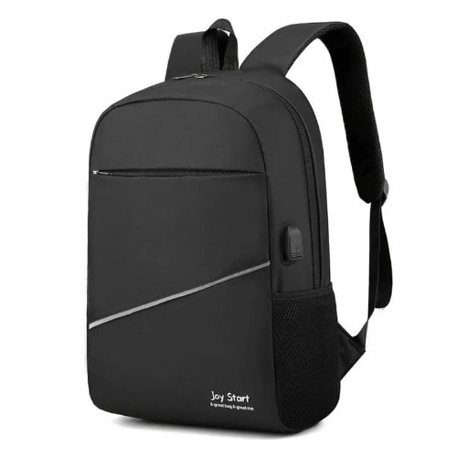Anti-theft Water Resistant Backpack Bag With USB Charging Port-Black -15