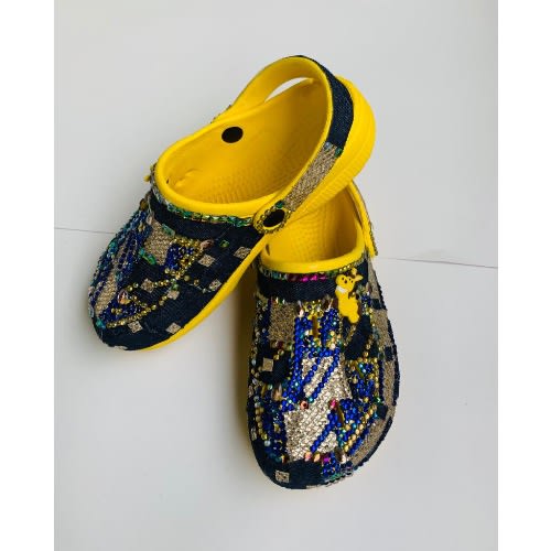 Bling Custom Rhinestone Crocs - Yellow