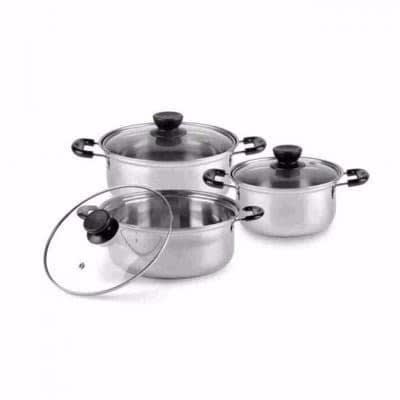 Aluminum Non-stick Pot Set - 3-piece