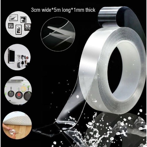 Double Sided Nano Re-useable Magic Adhesive Tape - 5M