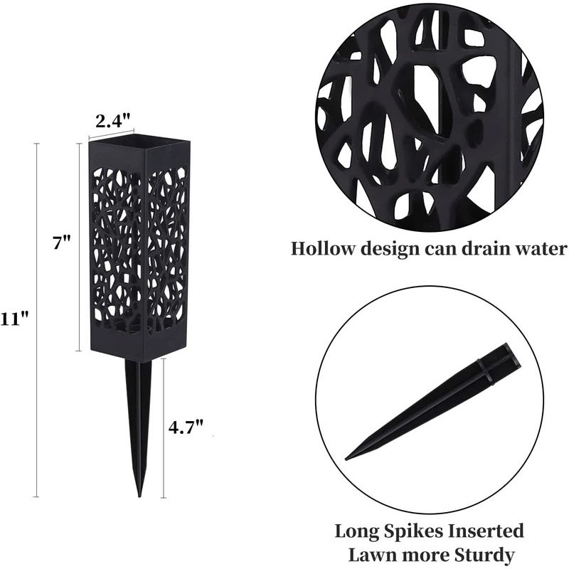Headstones For Graves Cemetery Decorations Human Grave Markers Flower Holder Black-2pcs