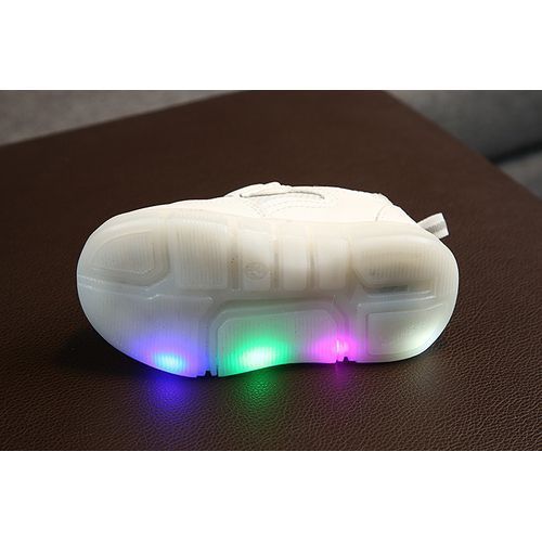 Girls Light Sneakers Lights Children's Luminous Shoes-White