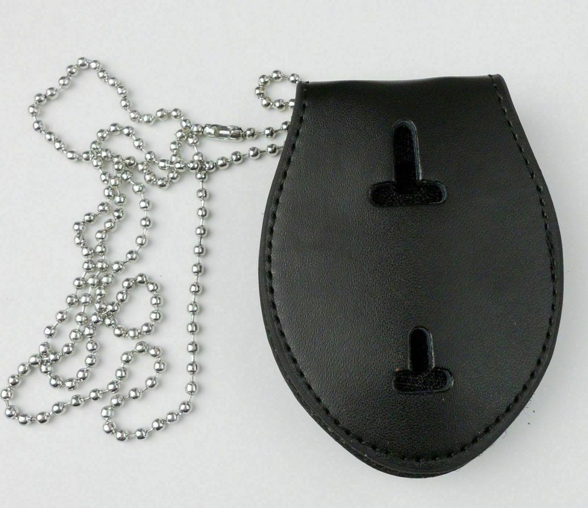 Tomwang2012. US Police Badge Holder With Neck Chain Belt Clip-Us Leather Badge Holder