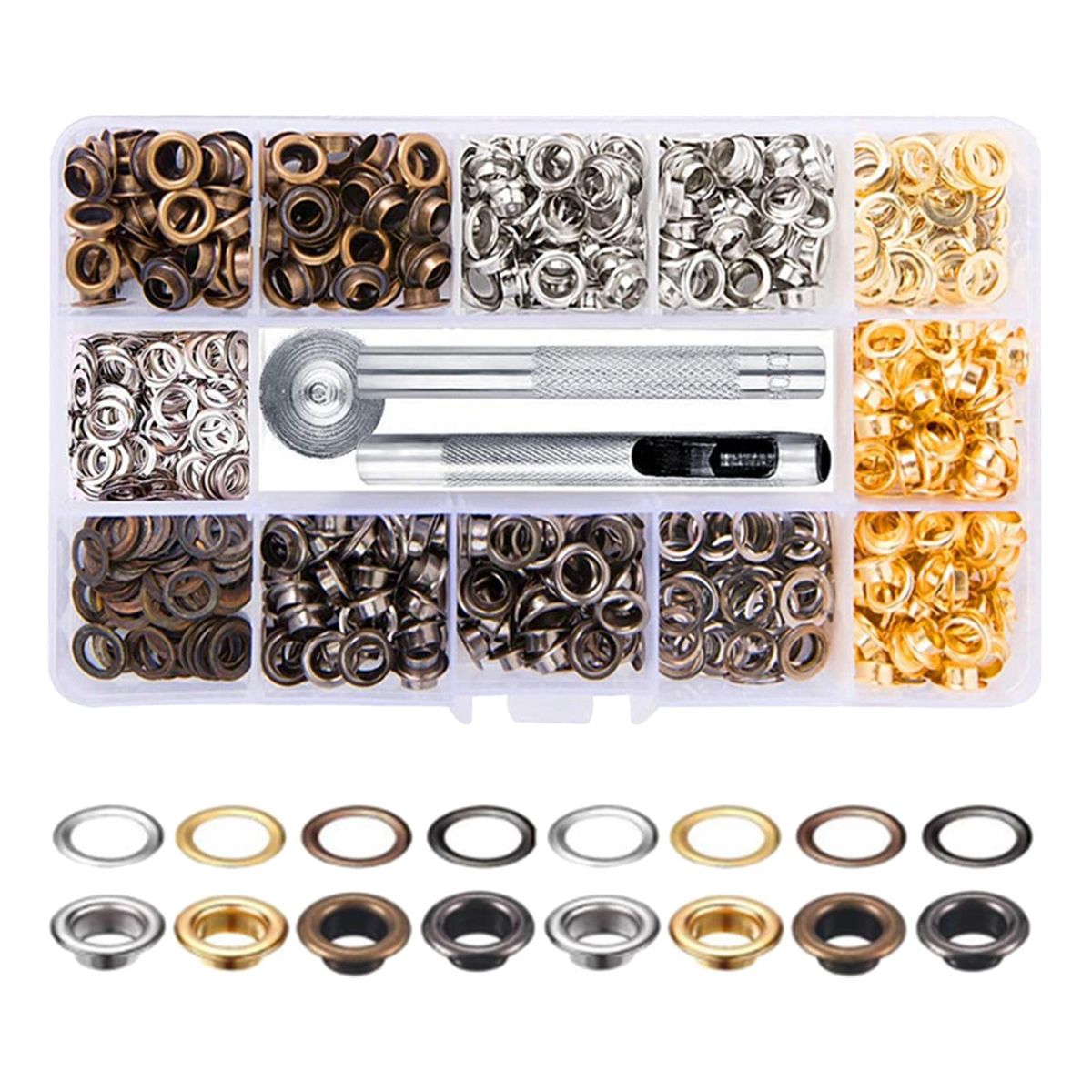 5mm Eyelets Grommets Tool  Die Punch Round Solid 400 Sets
