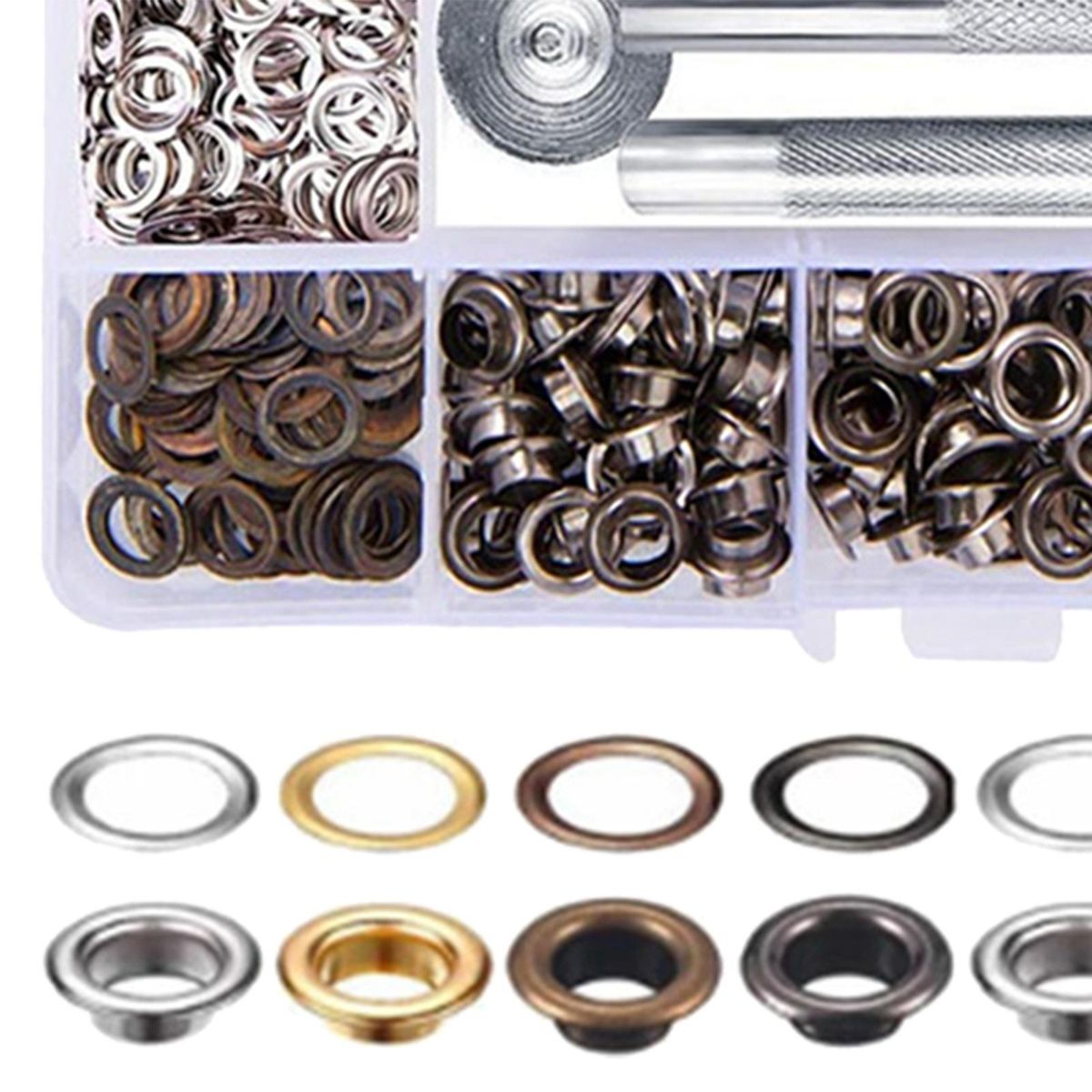 5mm Eyelets Grommets Tool  Die Punch Round Solid 400 Sets