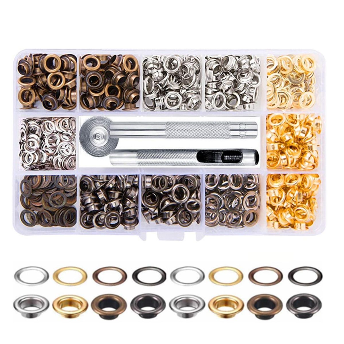 5mm Eyelets Grommets Tool  Die Punch Round Solid 400 Sets