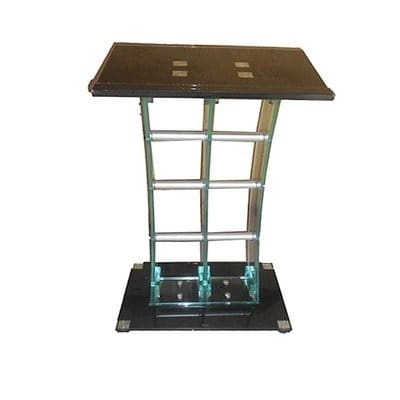 Clear Acrylic Curved Organic Glass Pulpit For Church