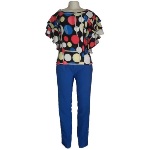 High Waist Blue Pants