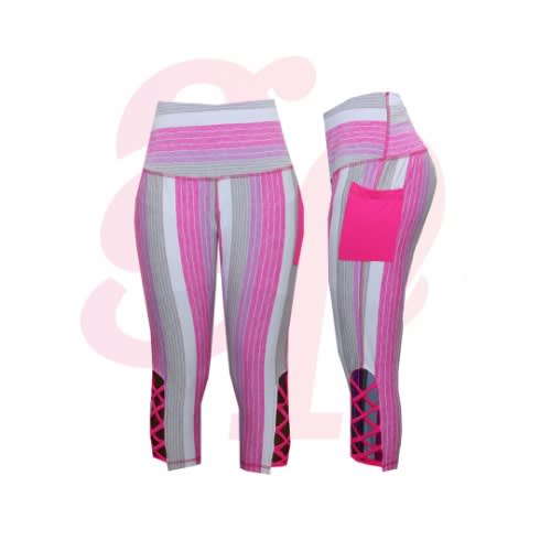 Laced Leggings - Pink