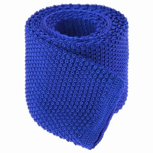 Men's Knitted Long Tie  - Royal Blue