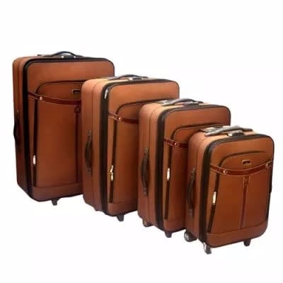 4 Set Travel Luggage Travel Bag - Brown